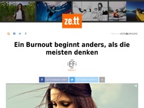 Bild zum Artikel: Ein Burnout beginnt anders, als die meisten denken