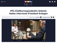 Bild zum Artikel: RTL-Chefkorrespondentin Antonia Rados interviewt Präsident Erdogan