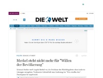 Bild zum Artikel: Edmund Stoiber: Merkel steht nicht mehr für 'Willen der Bevölkerung'
