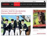Bild zum Artikel: Olympia: Gold für die deutsche Dressur-Mannschaft in Rio
