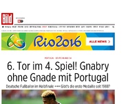 Bild zum Artikel: 4:0 gegen Portugal - 6. Tor im 4. Spiel! Gnabry ohne Gnade mit Portugal