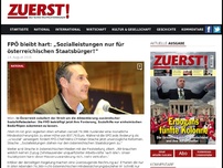 Bild zum Artikel: FPÖ bleibt hart: „Sozialleistungen nur für österreichischen Staatsbürger!“