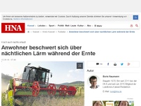 Bild zum Artikel: Kreis Kassel: Anwohner beschwert sich über Lärm während der Ernte