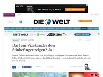Bild zum Artikel: Sigmar Gabriel: Darf ein Vizekanzler den Stinkefinger zeigen? Ja!