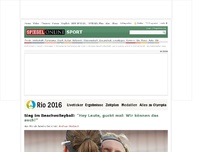 Bild zum Artikel: Sieg im Beachvolleyball: 'Hey Leute, guckt mal: Wir können das auch!'