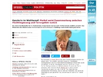 Bild zum Artikel: Kanzlerin im Wahlkampf: Merkel weist Zusammenhang zwischen Flüchtlingszuzug und Terrorgefahr zurück