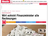 Bild zum Artikel: Registrierkassenpflicht: Wirt schickt Finanzminister alle Rechnungen