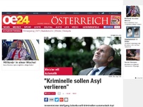 Bild zum Artikel: 'Kriminelle sollen Asyl verlieren'