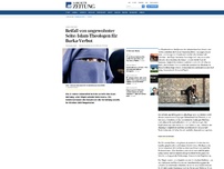 Bild zum Artikel: Beifall von ungewohnter Seite: Islam-Theologen gegen Vollverschleierung