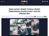 Bild zum Artikel: Nach seiner Arbeit: Friseur bietet Obdachlosen Gratis-Frisur und ein offenes Ohr