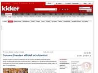 Bild zum Artikel: Dynamo Dresden offiziell schuldenfrei