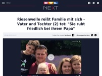 Bild zum Artikel: Riesenwelle reißt Familie mit sich - Vater und Tochter (2) tot: 'Sie ruht friedlich bei ihrem Papa'
