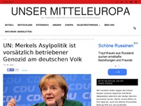Bild zum Artikel: UN: Merkels Asylpolitik ist vorsätzlich betriebener Genozid am deutschen Volk