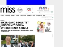 Bild zum Artikel: Biker-Gang begleitet Jungen mit Down-Syndrom zur Schule