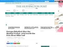 Bild zum Artikel: Ganz Europa diskutiert über das Burkini-Verbot - dann legen sich diese Biker an den Strand