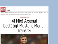 Bild zum Artikel: Weltmeister-Wechsel! - 41 Mio! Arsenal bestätigt Mustafi-Transfer