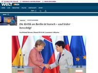 Bild zum Artikel: Flüchtlingskrise: Die Kritik an Berlin ist harsch – und leider berechtigt