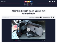 Bild zum Artikel: Kleinkind stirbt nach Unfall mit Fahrerflucht