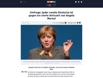 Bild zum Artikel: Umfrage: Jeder zweite Deutsche ist gegen ein vierte Amtszeit von Angela Merkel