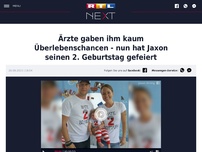 Bild zum Artikel: Ärzte gaben ihm kaum Überlebenschancen - nun hat Jaxon seinen 2. Geburtstag gefeiert