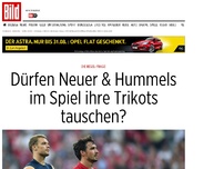 Bild zum Artikel: Die Regel-Frage - Dürfen Neuer & Hummels im Spiel Trikots tauschen?