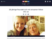 Bild zum Artikel: 28-Jährige freundet sich mit einsamer Witwe (91) an