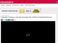 Bild zum Artikel: Cannabis Tampons sind die Lösungen für schlimme Regelschmerzen!