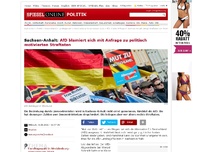 Bild zum Artikel: Sachsen-Anhalt: AfD blamiert sich mit Anfrage zu politisch motivierten Straftaten