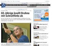 Bild zum Artikel: Ein Schuss, ein Treffer: 65-Jährige knallt Drohne mit Schrotflinte ab