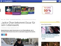 Bild zum Artikel: Jackie Chan bekommt Oscar für sein Lebenswerk!