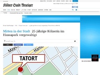 Bild zum Artikel: Mitten in der Stadt: 25-jährige Kölnerin im Hansapark vergewaltigt
