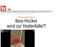 Bild zum Artikel: Panne beim Duschen - Ikea-Hocker wird zur Hodenfalle!
