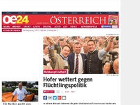 Bild zum Artikel: Hofer wettert gegen Flüchtlingspolitik