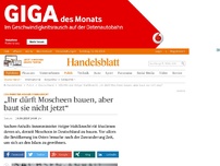Bild zum Artikel: CDU-Minister Holger Stahlknecht: 'Ihr dürft Moscheen bauen, aber baut sie nicht jetzt'
