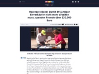 Bild zum Artikel: Herzzerreißend: Damit 89-jähriger Eisverkäufer nicht mehr arbeiten muss, spenden Fremde über 220.000 Euro