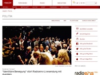 Bild zum Artikel: 'Identitäre Bewegung' stört Radioeins-Livesendung mit Augstein