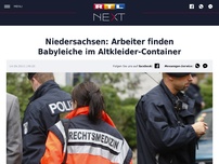 Bild zum Artikel: Niedersachsen: Arbeiter finden Babyleiche im Altkleider-Container