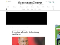 Bild zum Artikel: Gregor Gysi will wieder für Bundestag kandidieren
