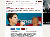 Bild zum Artikel: AfD-Chefin: Unbekannte setzen Petrys Auto in Brand