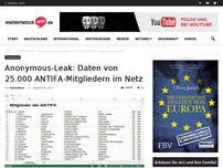 Bild zum Artikel: Leak: Anonymous veröffentlicht Daten von 25.000 ANTIFA-Mitgliedern