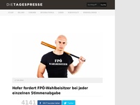 Bild zum Artikel: Hofer fordert FPÖ-Wahlbeisitzer bei jeder einzelnen Stimmenabgabe