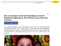 Bild zum Artikel: Der 11-Jährigen wird bei lebendigem Leib die Kopfhaut abgerissen. Ihre Mutter muss alles mit ansehen.