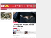 Bild zum Artikel: Umfrage: 80 Prozent wollen Burka-Verbot