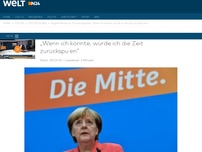Bild zum Artikel: Merkel zur Flüchtlingspolitik: 'Wenn ich könnte, würde ich die Zeit zurückdrehen'