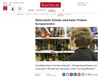 Bild zum Artikel: Österreichs Schüler sind beim Trinken Europameister