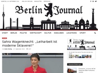 Bild zum Artikel: Sahra Wagenknecht: „Leiharbeit ist moderne Sklaverei!“