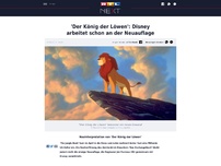 Bild zum Artikel: 'Der König der Löwen': Der Disney-Klassiker bekommt eine Neuauflage