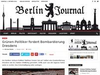 Bild zum Artikel: Grünen-Politiker fordert Bombardierung Dresdens
