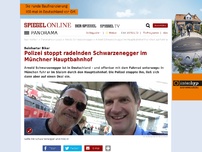Bild zum Artikel: Beinharter Biker: Polizei stoppt radelnden Schwarzenegger im Münchner Hauptbahnhof