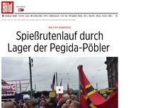 Bild zum Artikel: Demos in Dresden - Einheits-Feiern beginnen mit Protesten und Pöbeleien